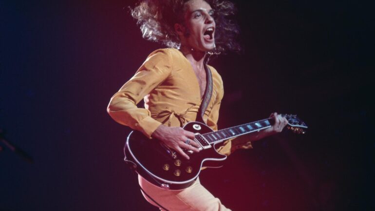 Peter Frampton performing live circa 1975