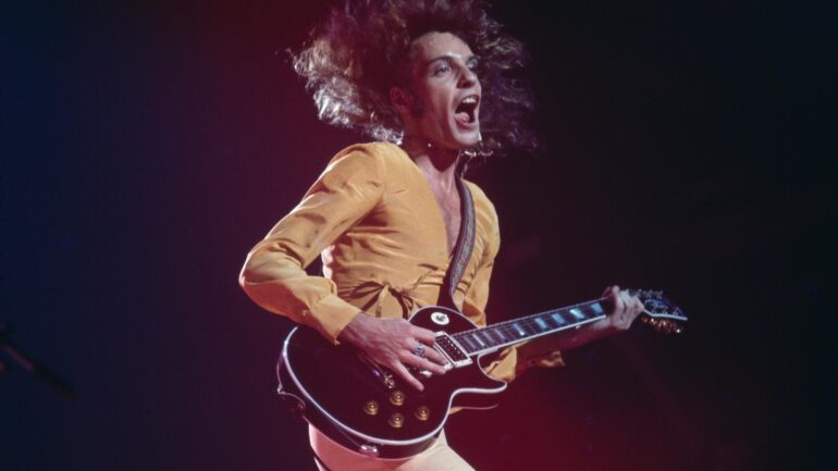 Peter Frampton performing live circa 1975