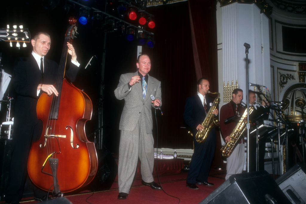 Swing Band Royal Crown Revue performs at the Boomer Esiason Foundation's "Booming Celebration" on March 3, 1999 in New York City
