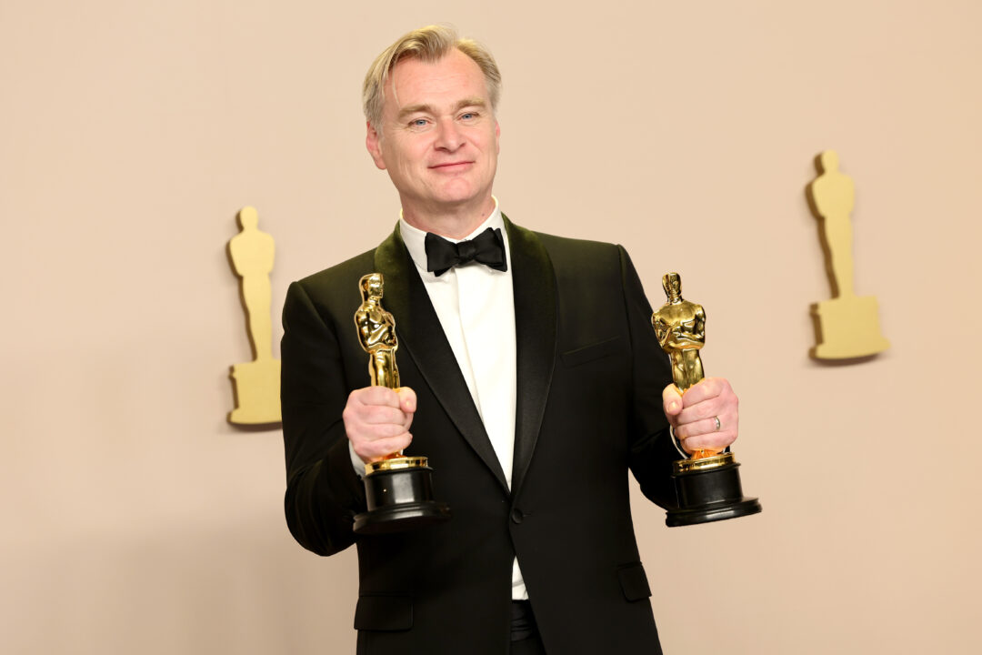 HOLLYWOOD, CALIFORNIA - MARCH 10: Christopher Nolan, winner of the Best Directing award and the Best Picture award for “Oppenheimer”, poses in the press room during the 96th Annual Academy Awards at Ovation Hollywood on March 10, 2024 in Hollywood, California.