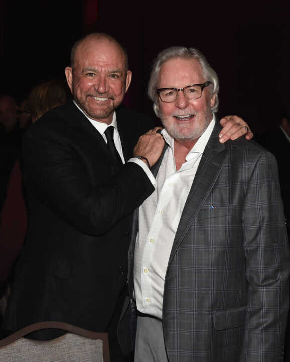Tony Martell Lifetime Entertainment Achievement Award recipient Louis Messina and George Strait Manager Erv Woolsey attend the T.J. Martell Foundation 9th Annual Nashville Honors Gala at Omni Hotel on February 27, 2017 in Nashville, Tennessee