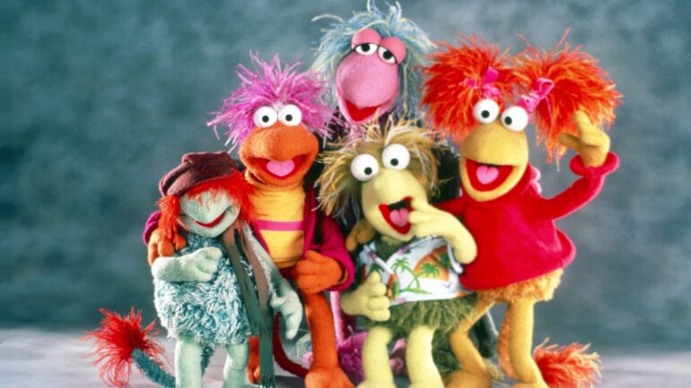 Fraggle Rock from left: Boober Fraggle, Gobo Fraggle, Mokey Fraggle, Wembley Fraggle, Red Fraggle, 1983-1987