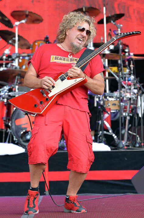 Musician Sammy Hagar performs during the Oklahoma Twister Relief Concert to benefit United Way of Central Oklahoma May Tornadoes Relief Fund at Gaylord Family Oklahoma Memorial Stadium on July 6, 2013 in Norman, Oklahoma. To donate go to www.unitedwayokc.org or text REBUILD to 52000