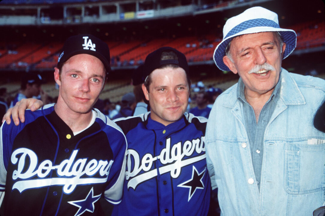 8/8/98 Inglewood, CA. MacKenzie, Sean and John at the Hollywood Stars Nite Celebrity Baseball Game held at the Dodger Stadium.