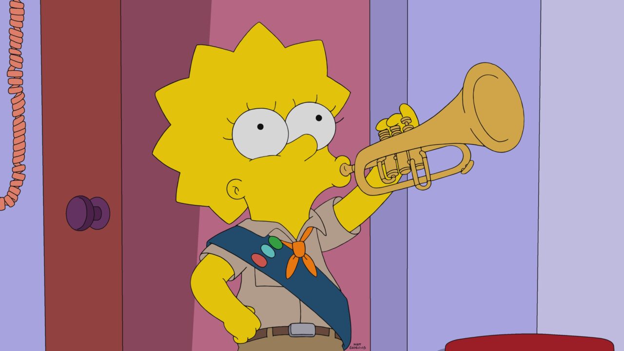 THE SIMPSONS, Lisa Simpson (voice: Yeardley Smith), Lisa the Boy Scout', (Season 33, ep. 3321, aired Oct. 9, 2022).