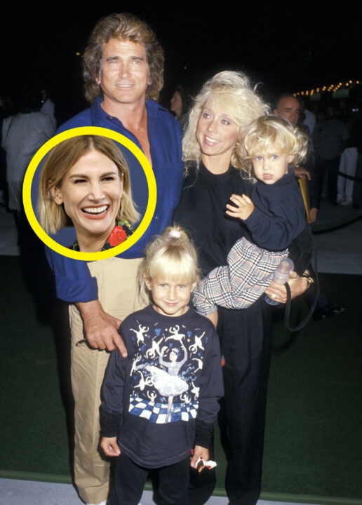 UNIVERSAL CITY,CA - SEPTEMBER 19: Actor Michael Landon, wife Cindy Landon, daughter Jennifer Landon and son Sean Landon attend the "Gorillas in the Mist: The Story of Dian Fossey" Universal City Premiere on September 19, 1988 at Cineplex Odeon Universal City Cinemas in Universal City, California.
