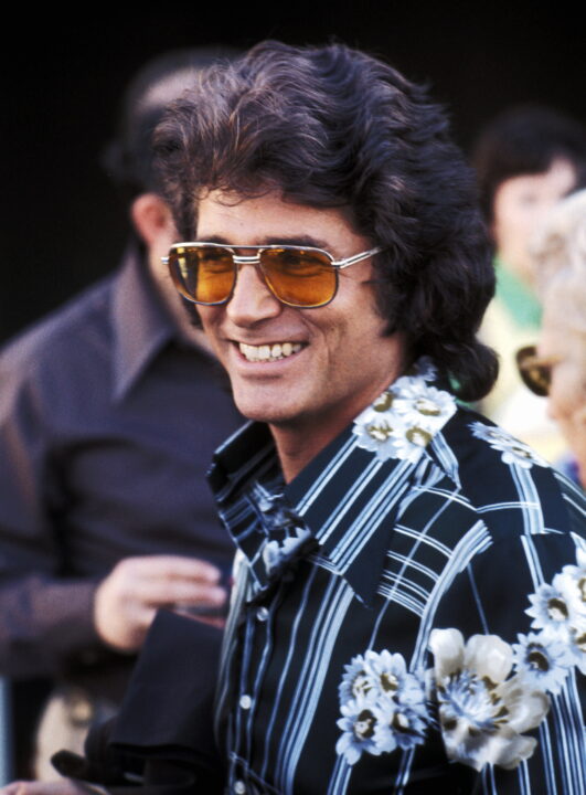 LOS ANGELES - FEBRUARY 16: Actor Michael Landon on February 16, 1977 spotted on the set of "Little House on the Prairie" at the CBS Television City in Los Angeles, California.