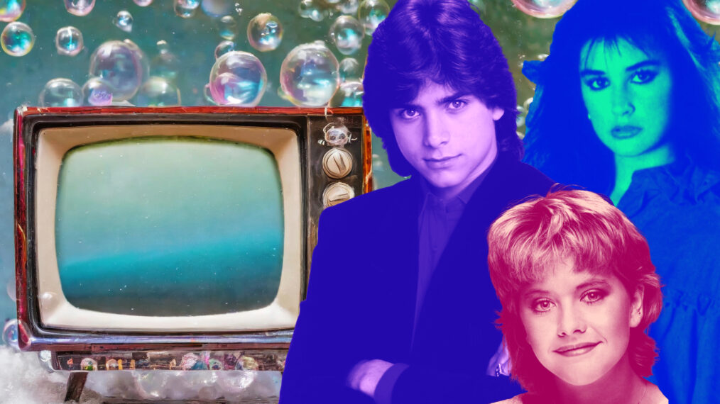 John Stamos, Demi Moore, Meg Ryan collage