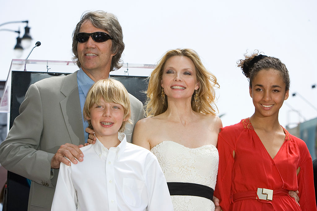 Actress Michelle Pfeiffer with her husband David E. Kelley and children John and Claudia at the star ceremony for Pfeiffer on the Hollywood Walk of Fame. This was the 2,345 Star on the Hollywood Walk of Fame