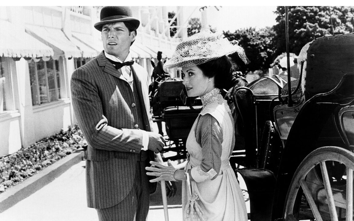 SOMEWHERE IN TIME, from left, Christopher Reeve, Jane Seymour, 1980, 