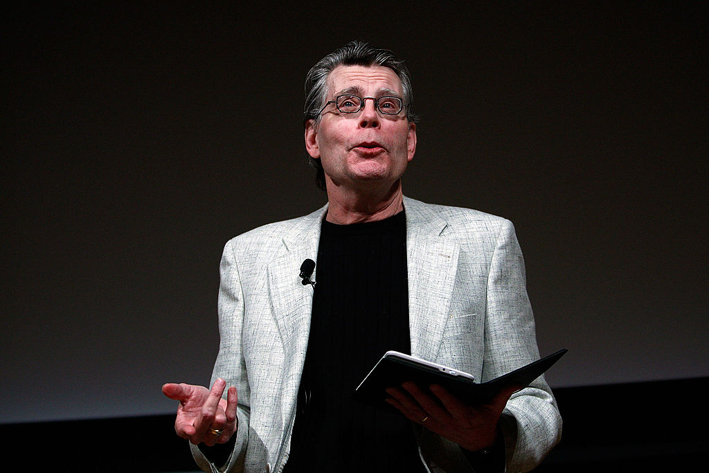 Author Stephen King reads from his new novella "Ur", exclusively available on the Kindle, at an unveiling event for the Amazon Kindle 2 at the Morgan Library & Museum February 9, 2009 in New York City. The updated electronic reading device is slimmer with new syncing technology and longer battery life and will begin shipping February 24th