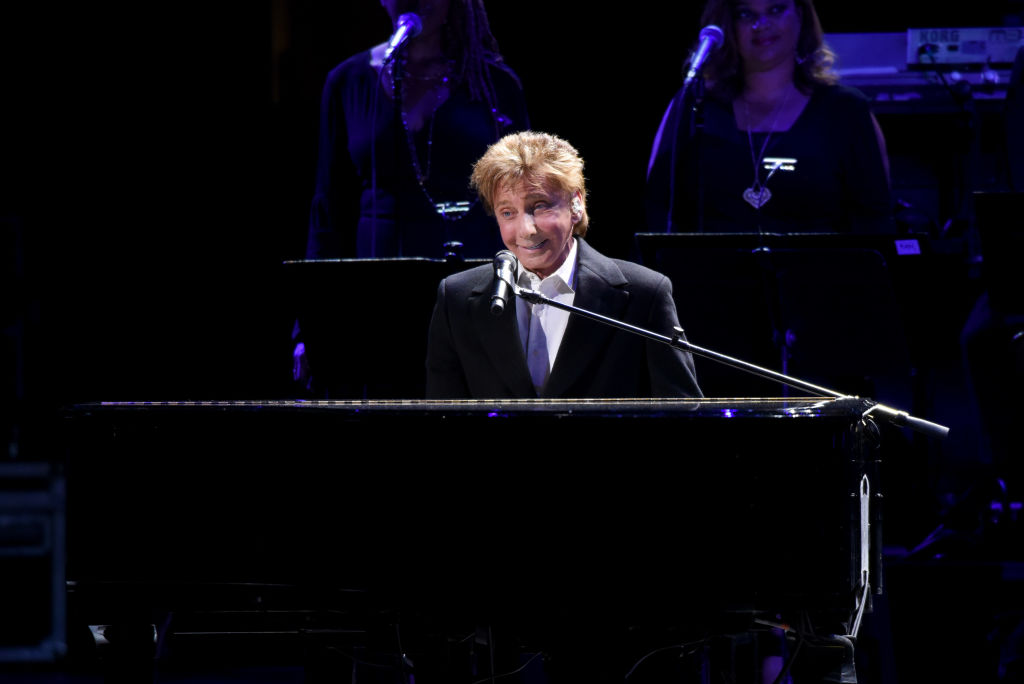 Barry Manilow performs onstage during the "Clive Davis: The Soundtrack of Our Lives" Premiere Concert during the 2017 Tribeca Film Festival at Radio City Music Hall on April 19, 2017 in New York City