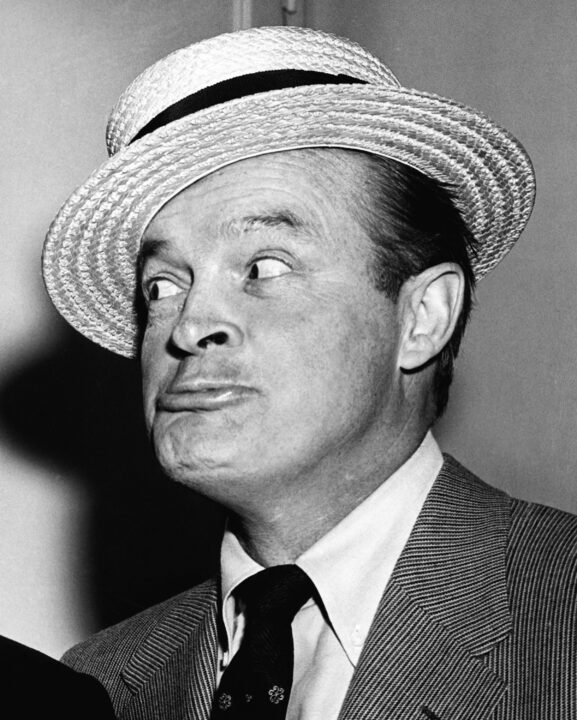 The Bob Hope Show Bob Hope, host, imitating Maurice Chevalier, who is a guest on his show, (aired December 7, 1954), 1950-1979.
