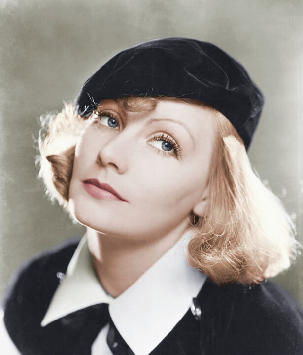Actress Greta Garbo (1905 - 1990) Wearing Black Beret, circa 1930
