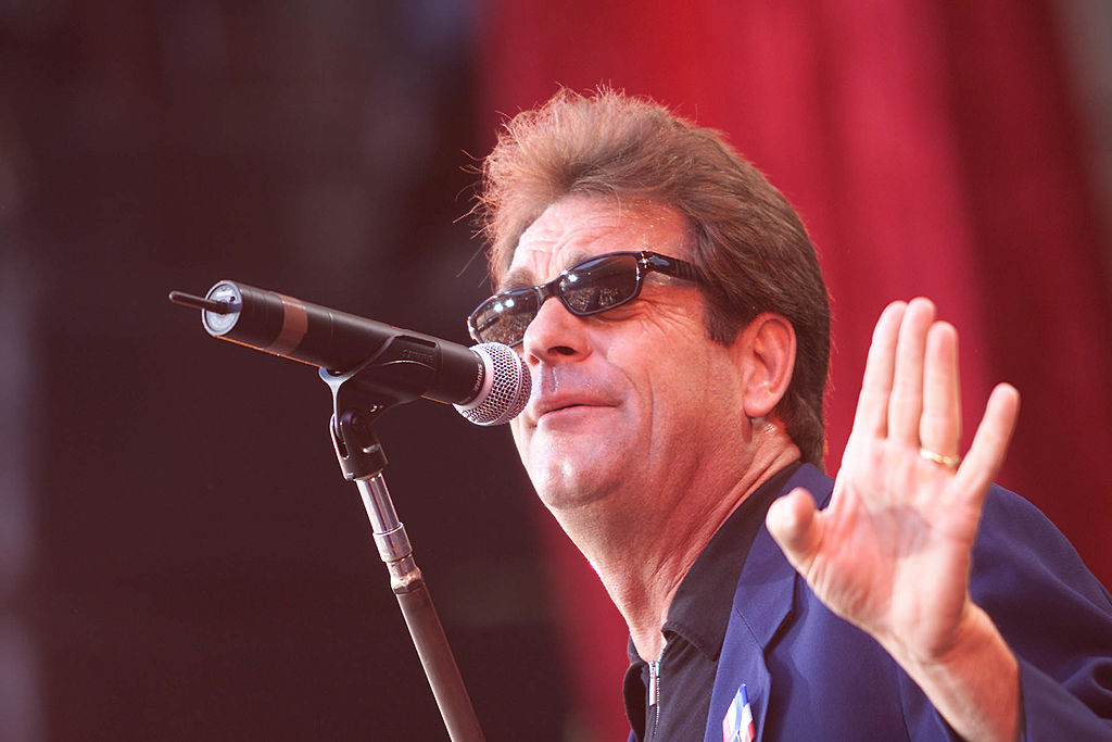 Huey Lewis onstage performing at the United We Stand: What More Can I Give? Concert a music benefit in the Nation's Capital to raise money in support of the recovery efforts from the September 11th attacks on America. The proceeds will go to various relief funds. October 21, 2001