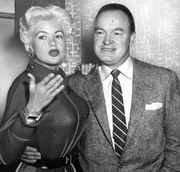 Jayne Mansfield with Bob Hope in 1957