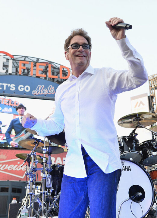 Singer Huey Lewis of the band Huey Lewis & the News performs in concert at Citi Field on July 12, 2014 in New York City