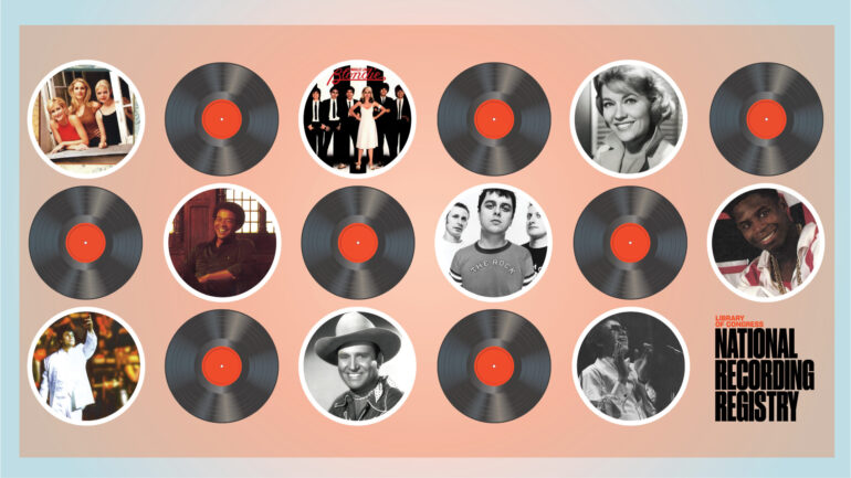 Images of the 2024 selections for the National Recording Registry