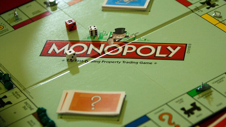 A Monopoly game is seen during the Monopoly U.S. National Championship tournament at Union Station April 15, 2009 in Washington, DC. 28 finalists are competing for the title of National Champion who will represent the U.S. in the World Championship in October in Las Vegas