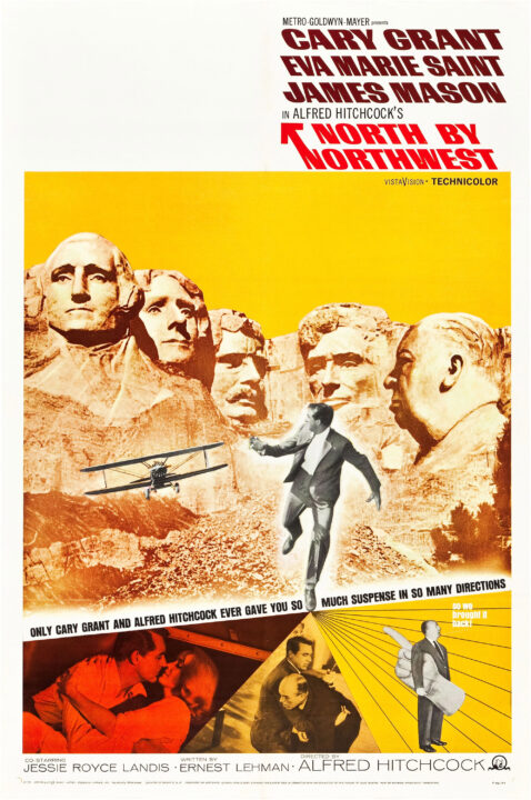 NORTH BY NORTHWEST, Cary Grant, Eva Marie Saint, Alfred Hitchcock, 1959