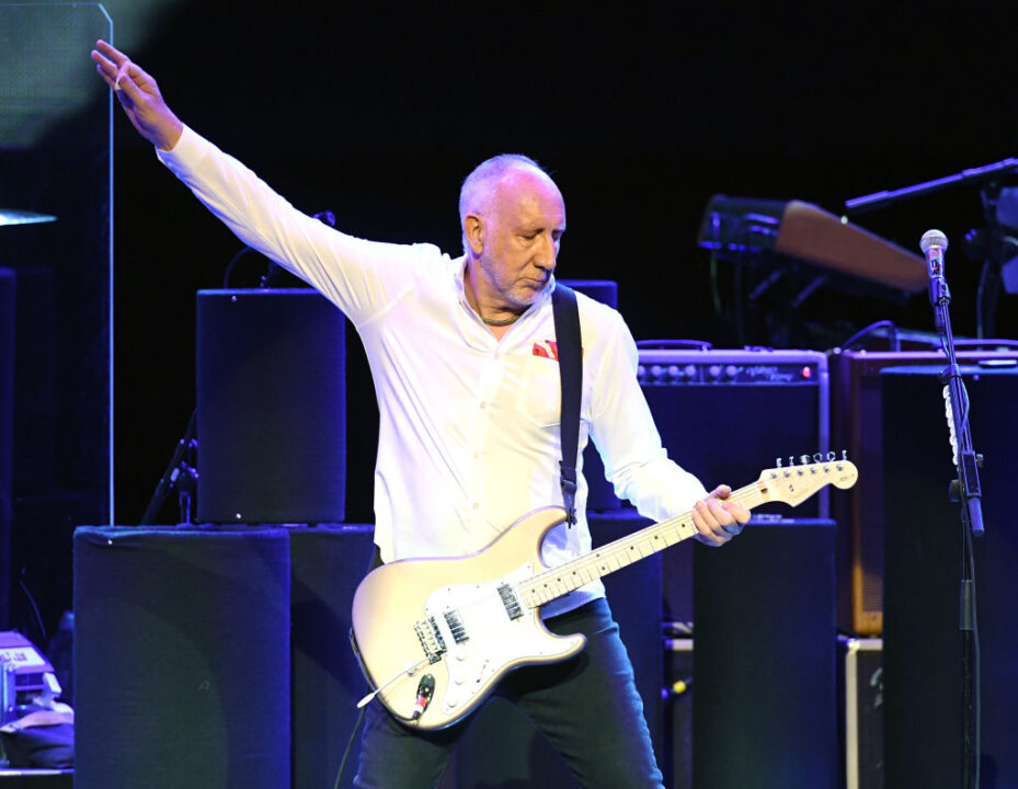 Guitarist Pete Townshend of The Who performs on the first night of the band's residency at The Colosseum at Caesars Palace on July 29, 2017 in Las Vegas, Nevada