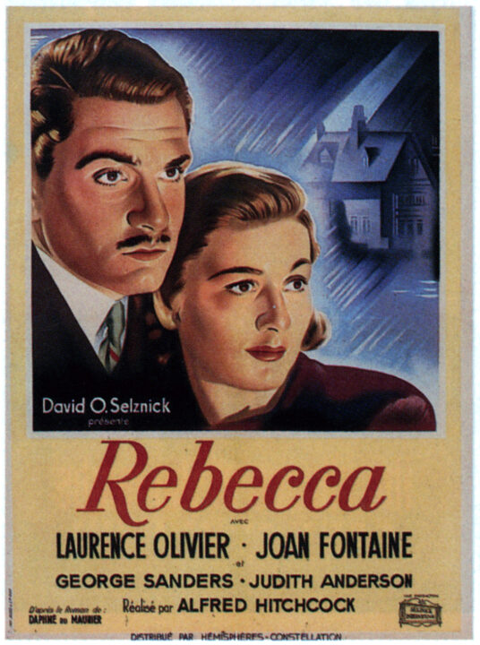 REBECCA, from left: Laurence Olivier, Joan Fontaine, 1940.