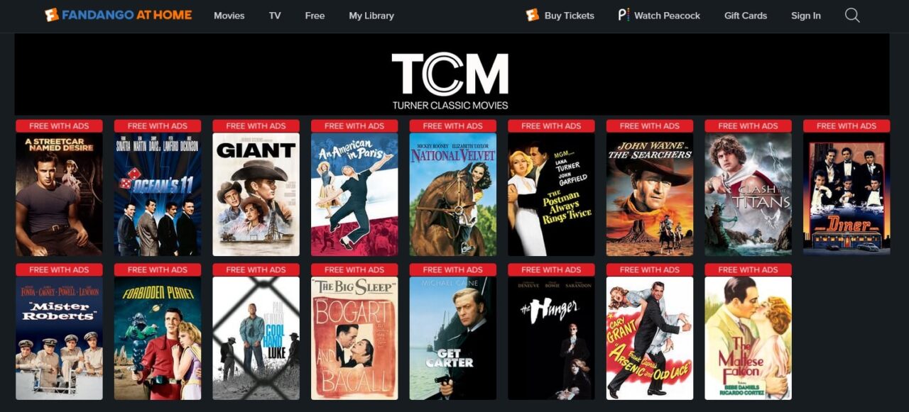 TCM/Fandango At Home Screenshot