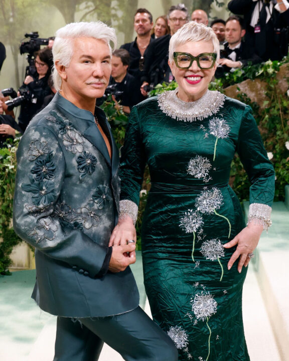 Baz Luhrmann and Catherine Martin attend the 2024 Costume Institute Benefit for "Sleeping Beauties: Reawakening Fashion" at The Metropolitan Museum of Art on May 06, 2024 in New York City