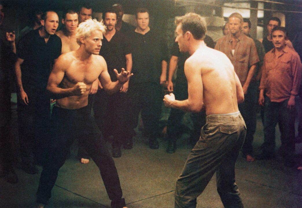 FIGHT CLUB, from left, Jared Leto, Edward Norton, 1999, TM &