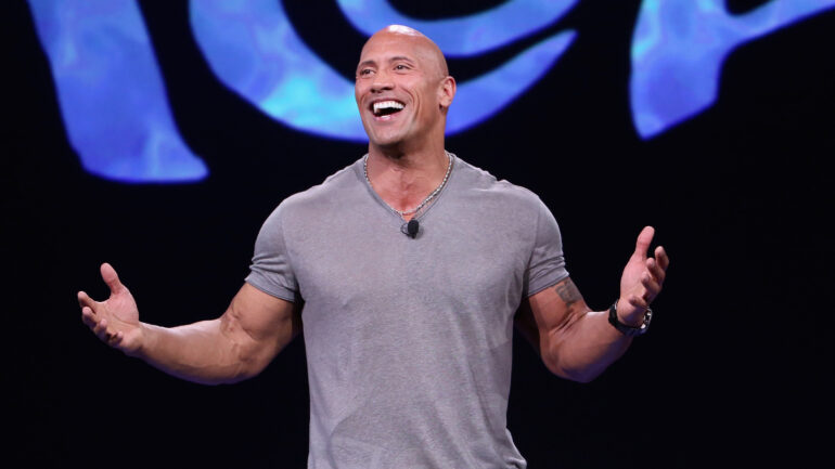 ANAHEIM, CA - AUGUST 14: Actor Dwayne Johnson of MOANA took part today in 