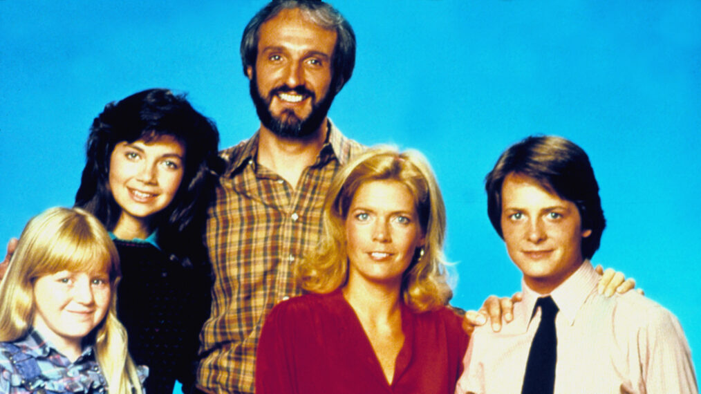 Family Ties Tina Yothers, Justine Bateman, Michael Gross, Meredith Baxter Birney, Michael J. Fox, 1982-1989