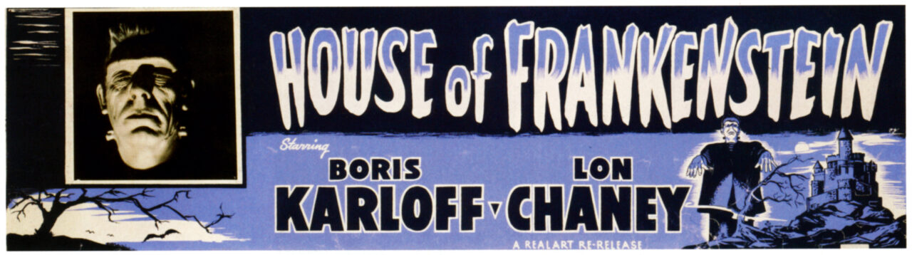 HOUSE OF FRANKENSTEIN, left: Boris Karloff, 1944.