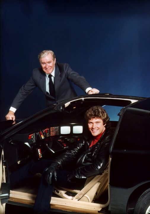 KNIGHT RIDER, Edward Mulhare (top), David Hasselhoff, (Season 1), 1982-86,