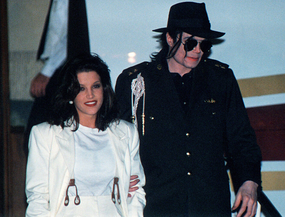(FILES): This August 16, 1994 file photo shows US pop star Michael Jackson and his then wife Lisa-Marie Presley arriving at the airport in Budapest. Jackson died on June 25, 2009 after suffering a cardiac arrest, multiple US media outlets reported, sending shockwaves around the entertainment world