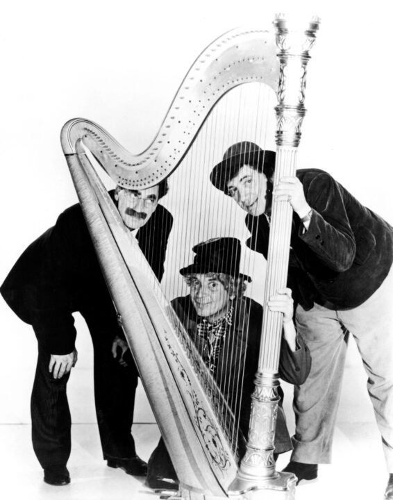At the Circus from left: Groucho Marx, Harpo Marx, Chico Marx, 1939 MXB 007P(18106)
