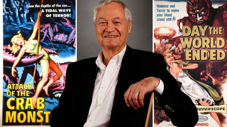 Roger Corman and movie posters collage