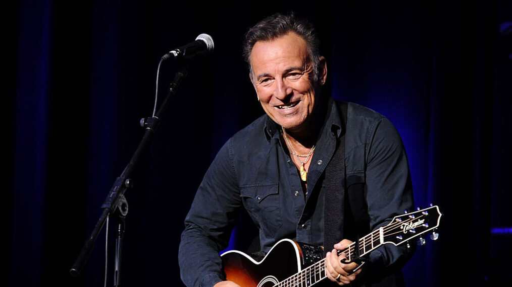 Musician Bruce Springsteen performs on stage at the New York Comedy Festival and the Bob Woodruff Foundation's 9th Annual Stand Up For Heroes Event on November 10, 2015 in New York City