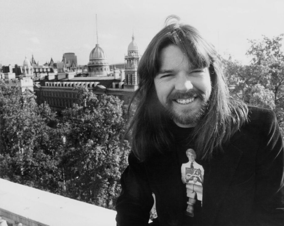 American rock singer and musician Bob Seger in London at the start of a British tour with his group, the Silver Bullet Band, 12th October 1977. He is wearing a t-shirt depicting comedian Steve Martin holding his 1977 album 'Let's Get Small'.
