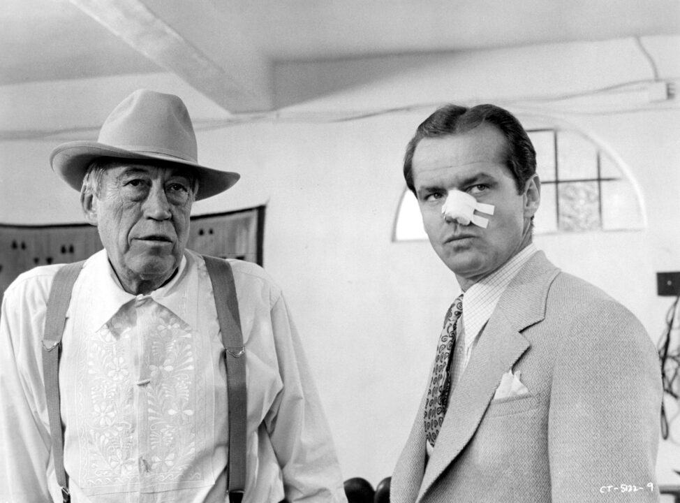 CHINATOWN, John Huston, Jack Nicholson, 1974