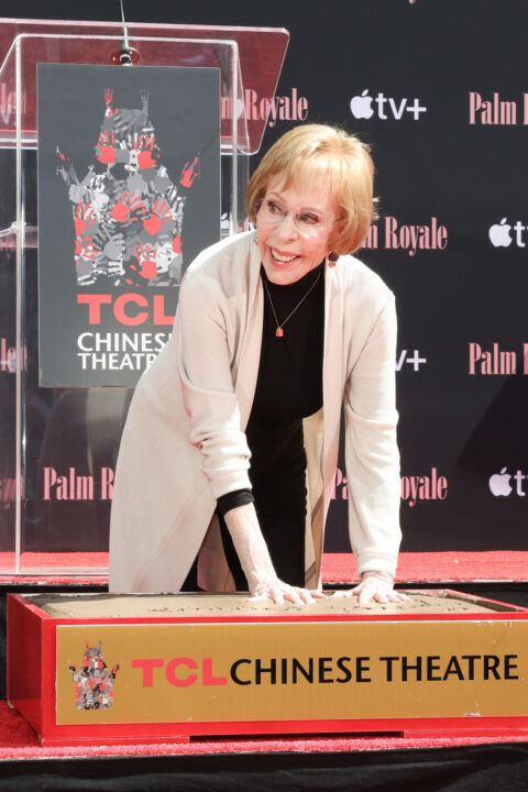 Carol Burnett is honored with a Hand and Footprint in the Cement Ceremony at TCL Chinese Theatre on June 20, 2024 in Hollywood, California