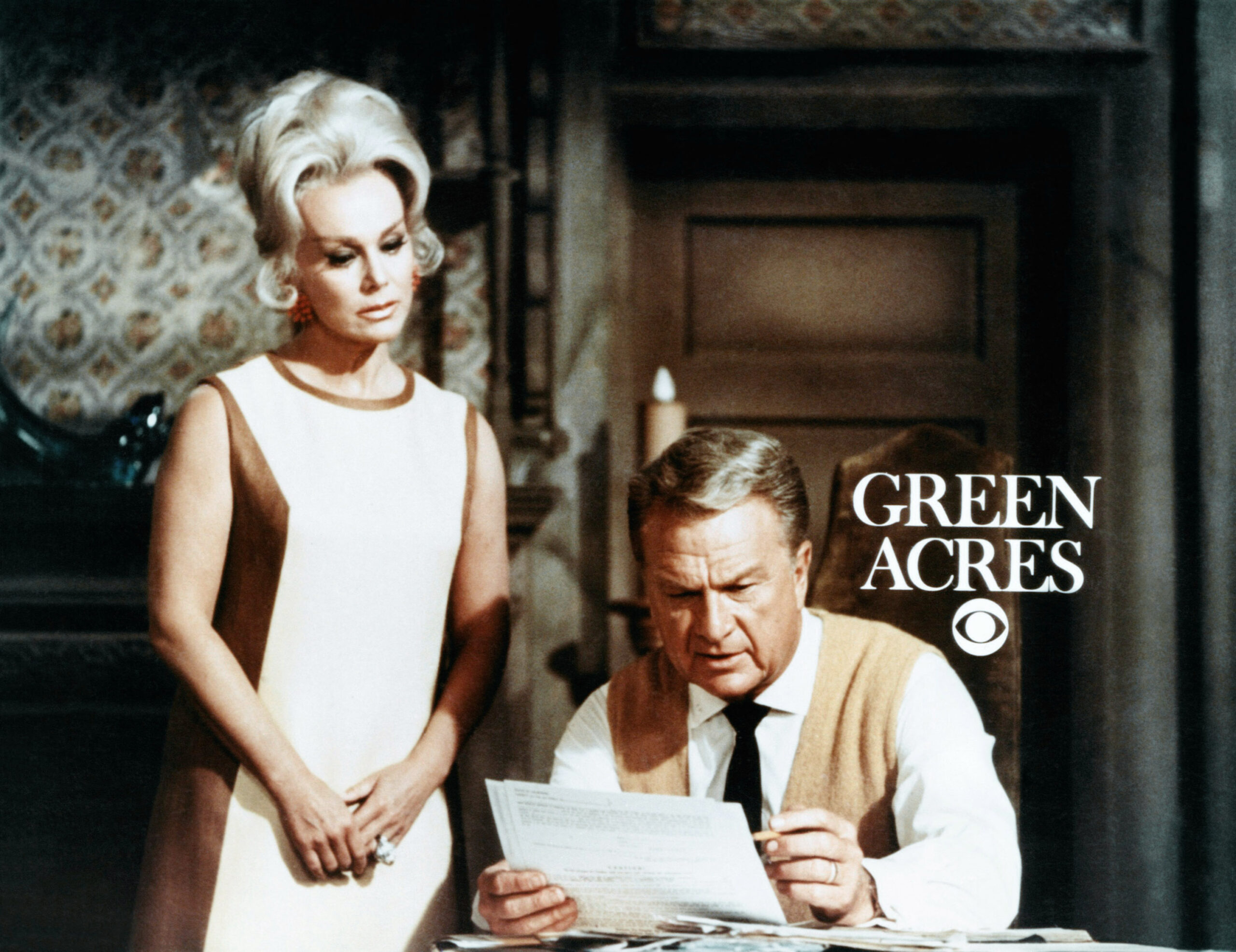 Green Acres (from left): Eva Gabor, Eddie Albert, 1965-71