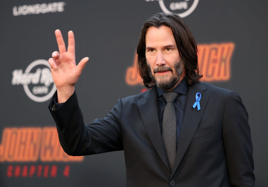 Keanu Reeves attends the Los Angeles Premiere of Lionsgate's "John Wick: Chapter 4" at TCL Chinese Theatre on March 20, 2023 in Hollywood, California