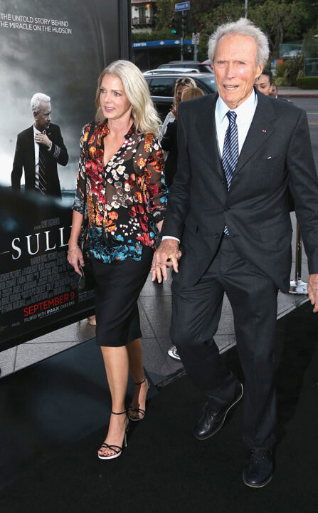 Christina Sandera and director Clint Eastwood attend a screening of Warner Bros. Pictures' "Sully" at Directors Guild Of America on September 8, 2016 in Los Angeles, California