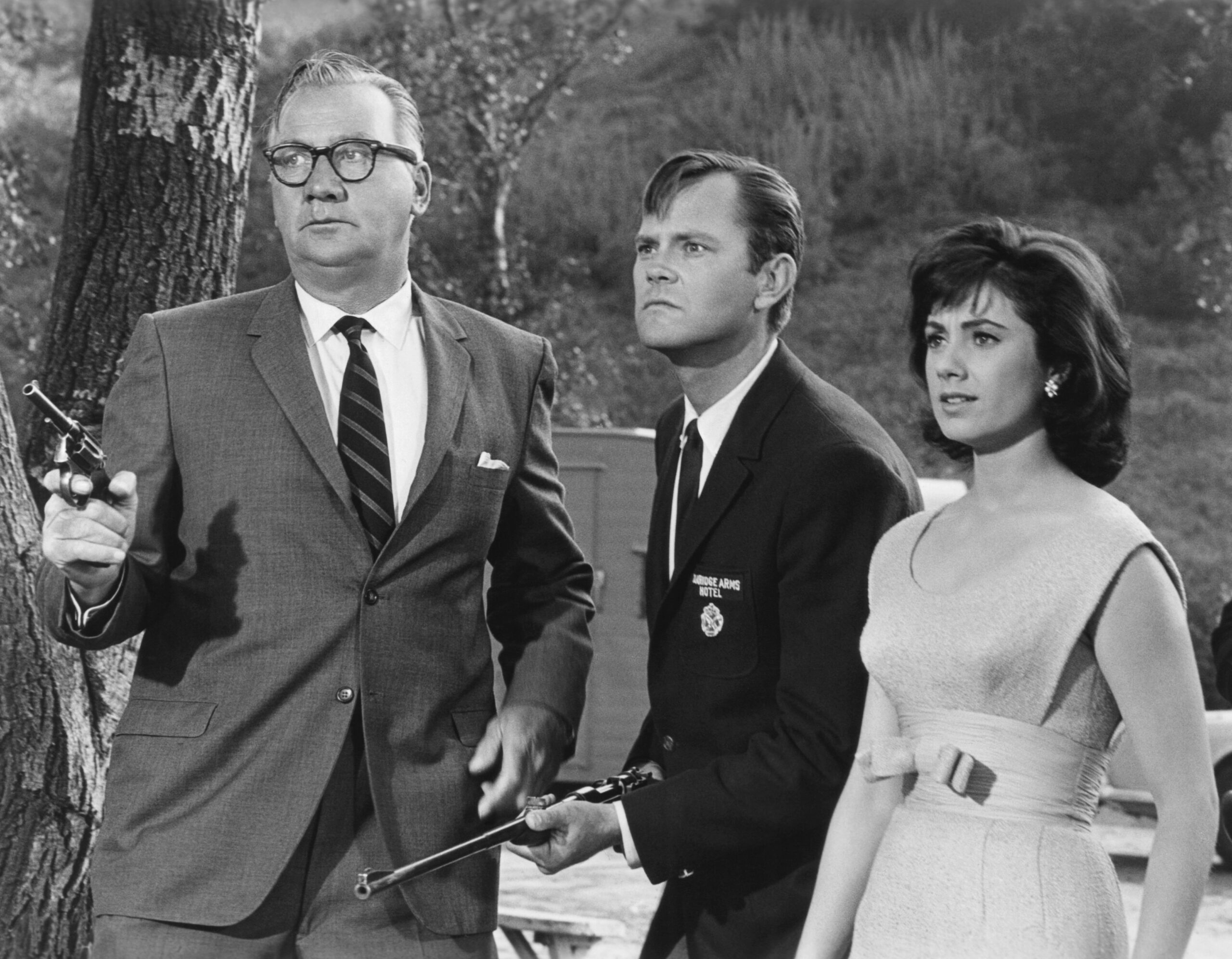 FLUFFY, from left: Edward Andrews, Dick Sargent, Shirley Jones, 1965
