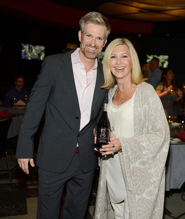 Emerson Newton-John and Olivia Newton-John host a benefit for the Olivia Newton-John Cancer And Wellness Centre with the unveiling of PB42 wines at the Center Cut Steakhouse at Flamingo Las Vegas on July 22, 2015 in Las Vegas, Nevada