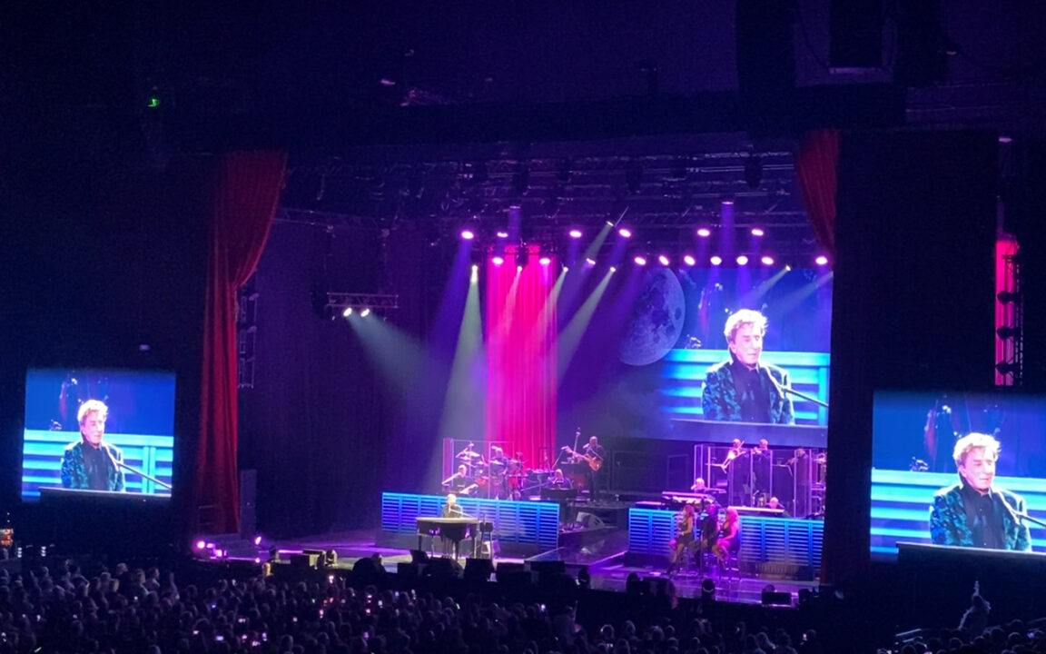 Barry Manilow performing live at FiServ Forum in Milwaukee on Aug. 3, 2024