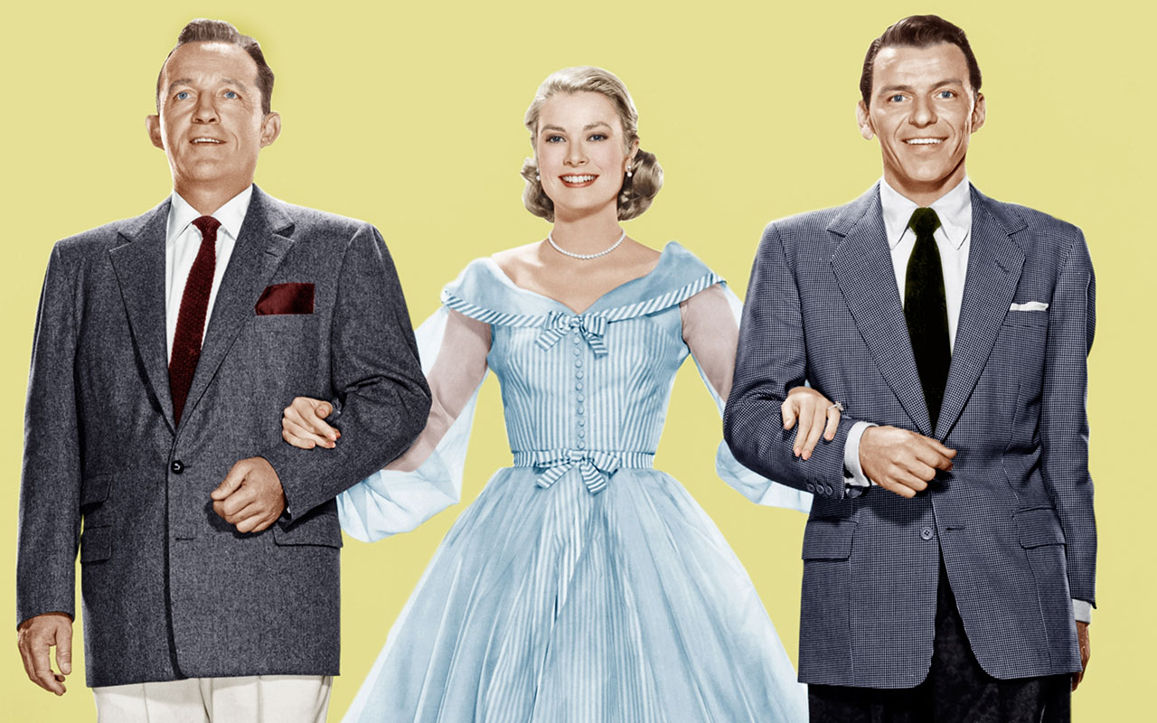 HIGH SOCIETY, from left: Bing Crosby, Grace Kelly, Frank Sinatra, 1956