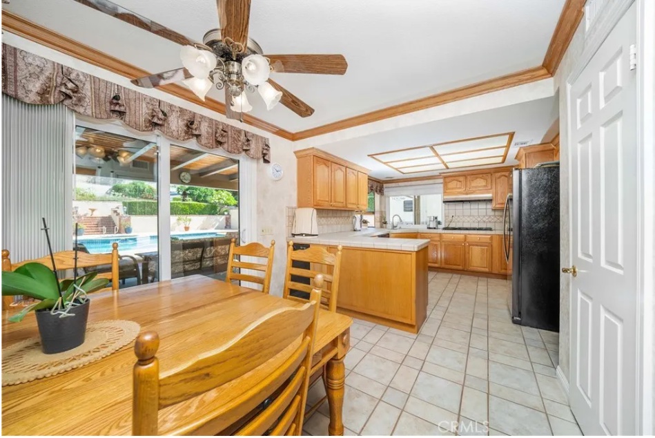 image of the kitchen used in the filming of the 1982 movie "Poltergeist," from a real estate listing for the real home