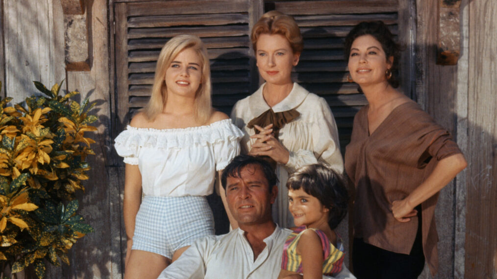 American actors Ava Gardner, Sue Lyon, Deborah Kerr and Richard Burton on the set of The Night of the Iguana, directed by John Huston.