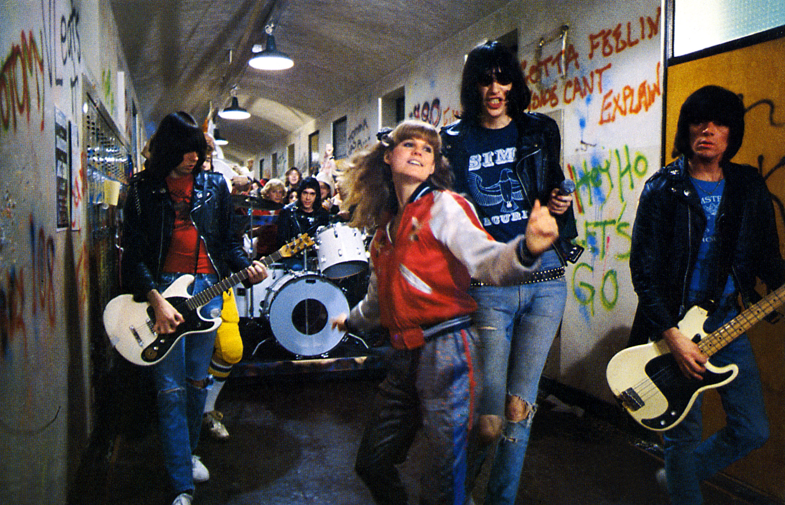 the Ramones and Riff Randell in 'Rock N Roll High School'
